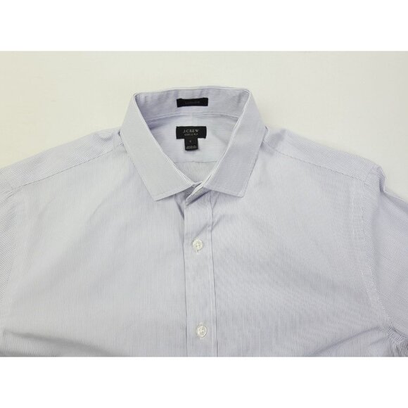 J. Crew Ludlow Size Small Mens White Blue Stripe Spread Collar Long Sleeve Shirt - Picture 10 of 10